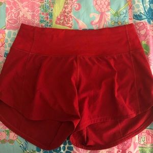 Red lululemon Shorts